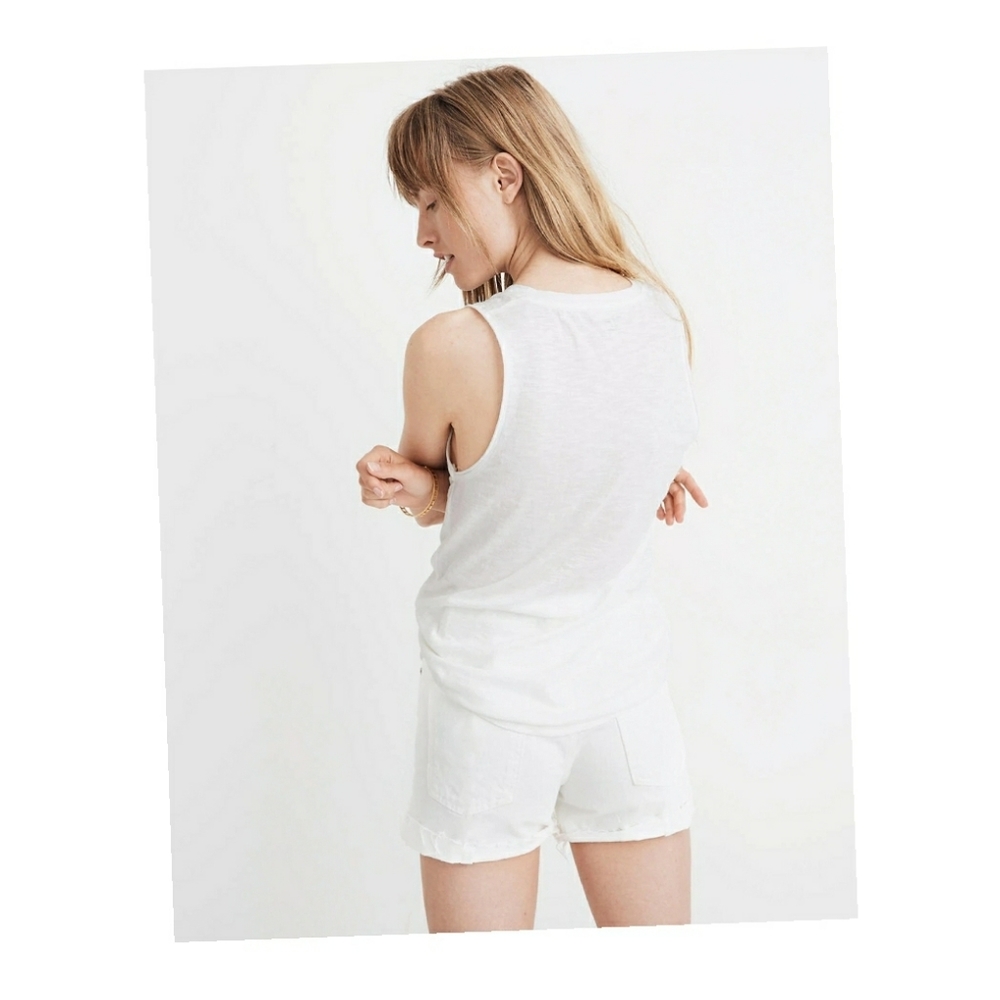 NWT Madewell Tank Top Cherry Whisper Cotton - Picture 3 of 5